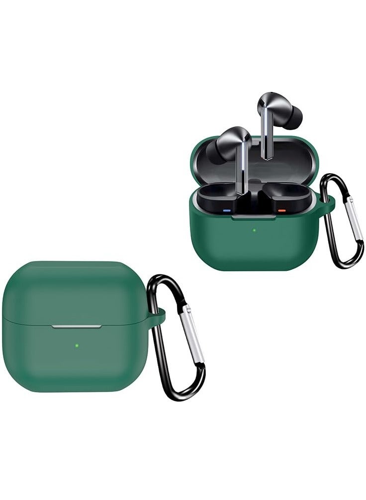 Soft Silicone Cover For Samsung Galaxy Buds 3/3 Pro Case With Hook Antifall Protective Sleeve Accessories (Green) - Image 1