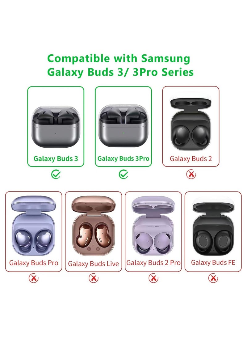 Soft Silicone Cover For Samsung Galaxy Buds 3/3 Pro Case With Hook Antifall Protective Sleeve Accessories (Green) - Image 3