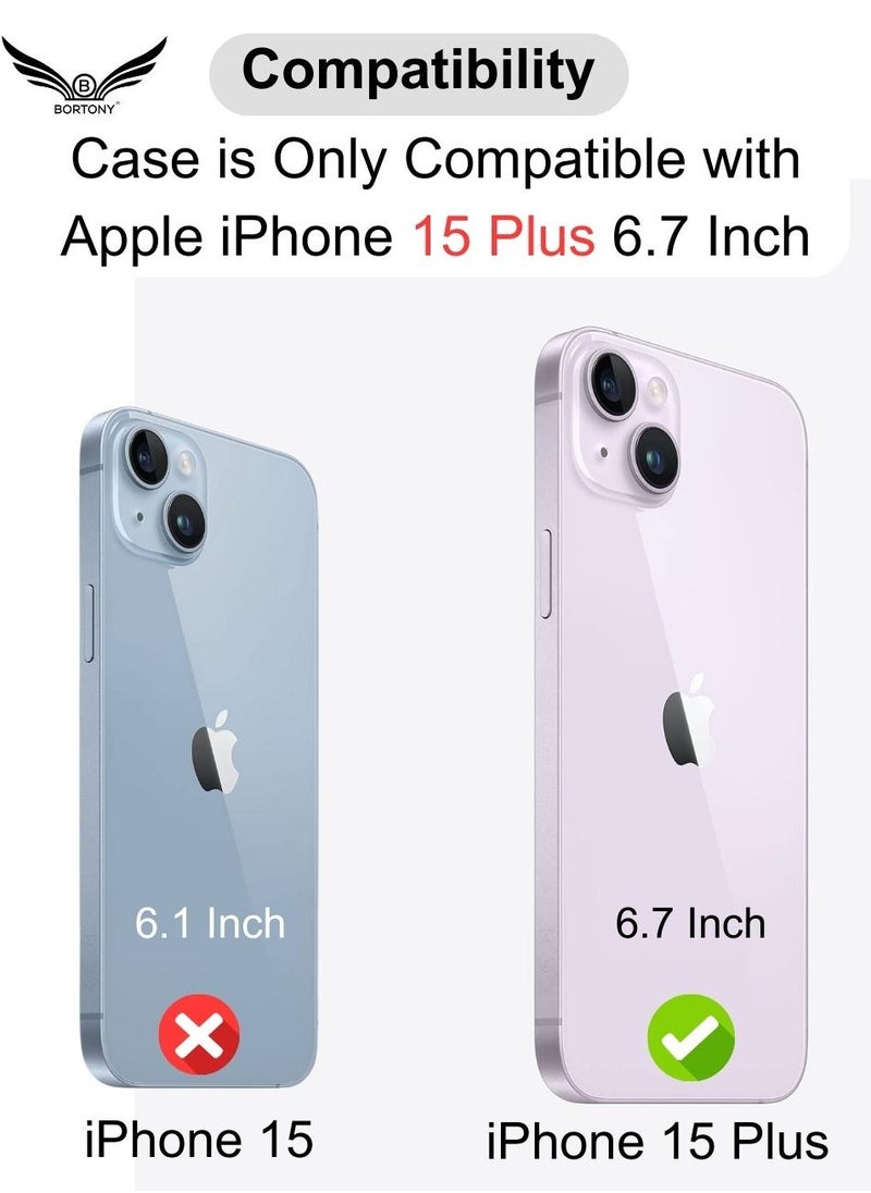 BORTONY - iPhone 15 Plus Case 6.7 Inch Silicone Silky-Soft Touch iPhone 15 Plus Cover Full-Body Slim Thin Phone Case Shockproof Protective Case Cover for Apple iPhone 15 Plus - Image 1