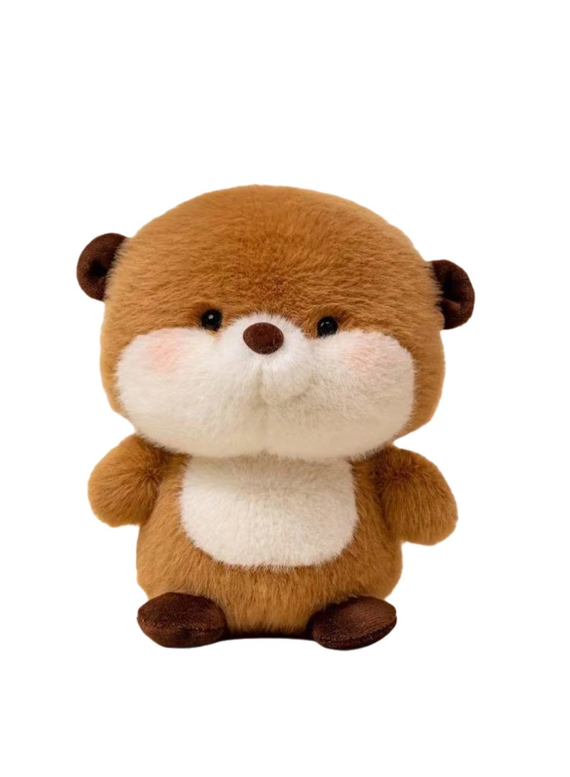 16cm Desk Companion Doll Small Ornaments, Cute Plush Toys, Companion Doll Decorations, Learning Companion Birthday Gift (Otter) - Image 1
