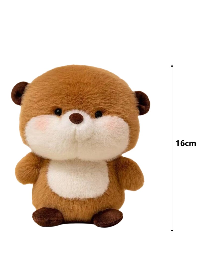 16cm Desk Companion Doll Small Ornaments, Cute Plush Toys, Companion Doll Decorations, Learning Companion Birthday Gift (Otter) - Image 2