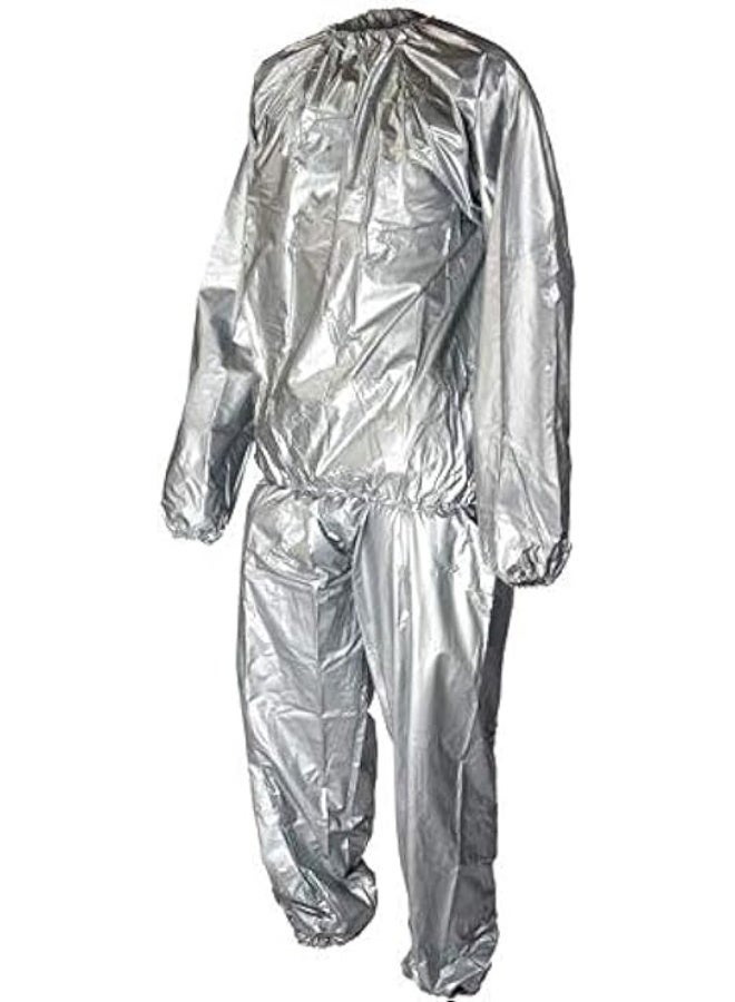 Unisex PVC sauna suit, sweat-wicking clothing for exercise, gym, walking, running, and home workouts
