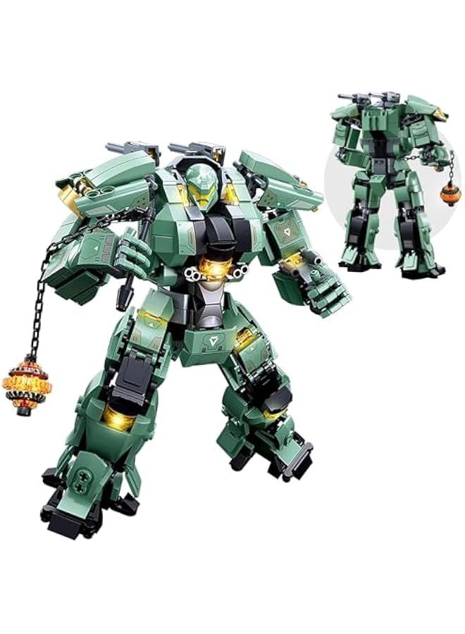 Transforming Mech Robot Building Blocks Set,Destroy Warrior City Action Mech Model Building Kit, 542 Pieces Cool Robots Toys Gift for Adults and Kids Boys 6 7 8 10+ - Image 1