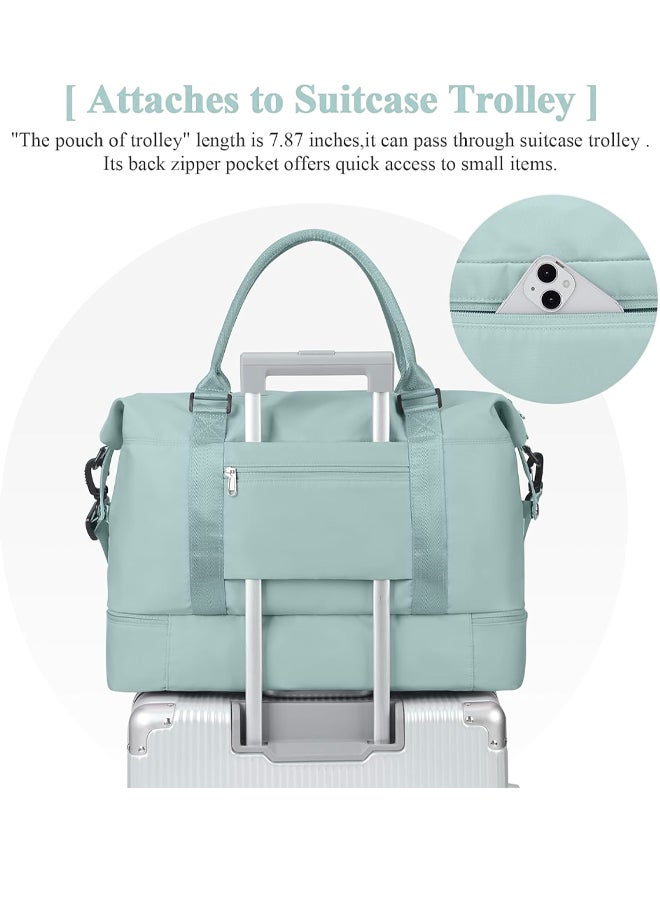 SHABILI Women Nylon Large Capacity Sports Tourist Trolley Bag Shoulder Bag and Crossbody Bag ， Ladies Multi-pocket Tote Bag with Wet and Dry Separation, Suitable Travel, Commuting and Daily use - Image 3