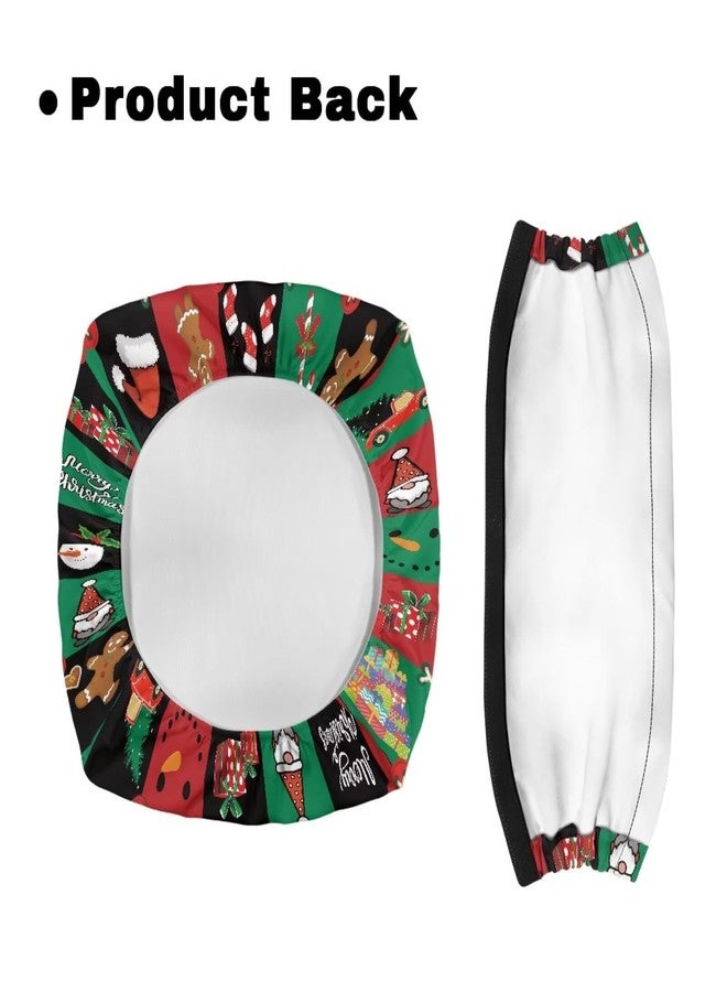 Gomyblomy Christmas Rollator Walker Seat and Backrest Covers Red Green Plaid Walker Seat Covers Decorative Rollator Walker Accessories for Seniors Women Men - Image 3