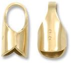 JewelrySupply 120 14K Gold Filled Chain End Caps 5x25mm Pair - Image 2