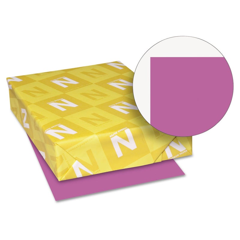 Neenah Astrobrights Color Cardstock, 65 lb Cover Weight, 8.5 x 11, Planetary Purple, 250/Pack - Image 1