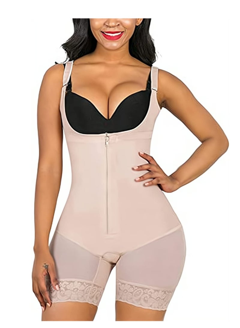 SYOSI Women Bodysuits, Beige Shapewear for Women Body Shaper Slimming Shapewear Flat Stomach Corset Shaping Panties, XXXL Size - Image 1