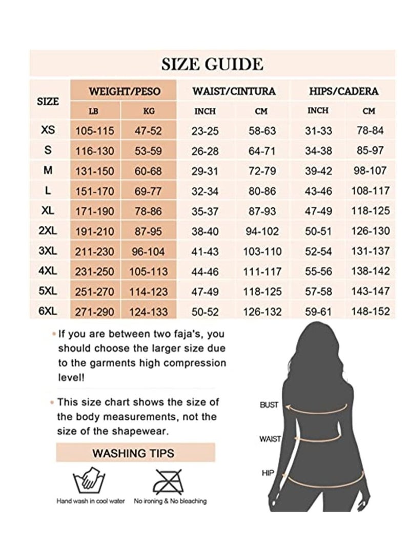 SYOSI Women Bodysuits, Beige Shapewear for Women Body Shaper Slimming Shapewear Flat Stomach Corset Shaping Panties, XXXL Size - Image 4