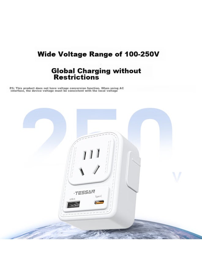 Tessan 20w Usb Uk Standard Adapter/travel Converter/hong Kong Adapter, Suitable For Uk Standard Regions - Image 5
