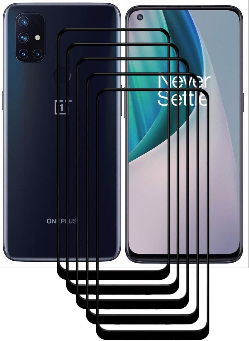 ACLIX 5 Pieces Antistatic ESD Dustproof Premium Quality High Definition Tempered Glass Screen Protector Designed For OnePlus Nord N10 5G - Image 1