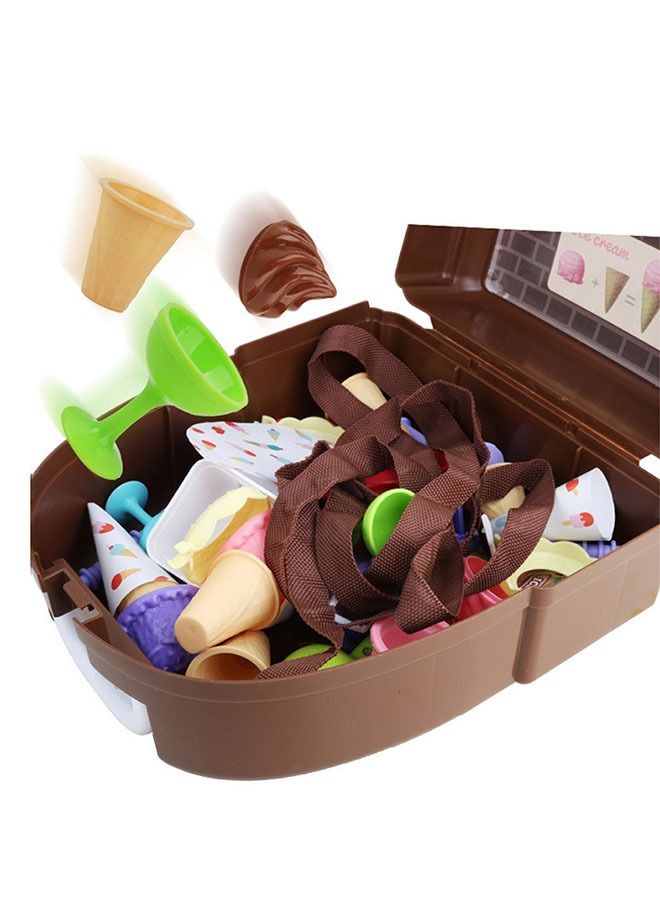 GROIC Ice Cream Playset for Kids, 34Pcs Pretend Dessert with Suitcase，Kitchen Toy Set - Image 5