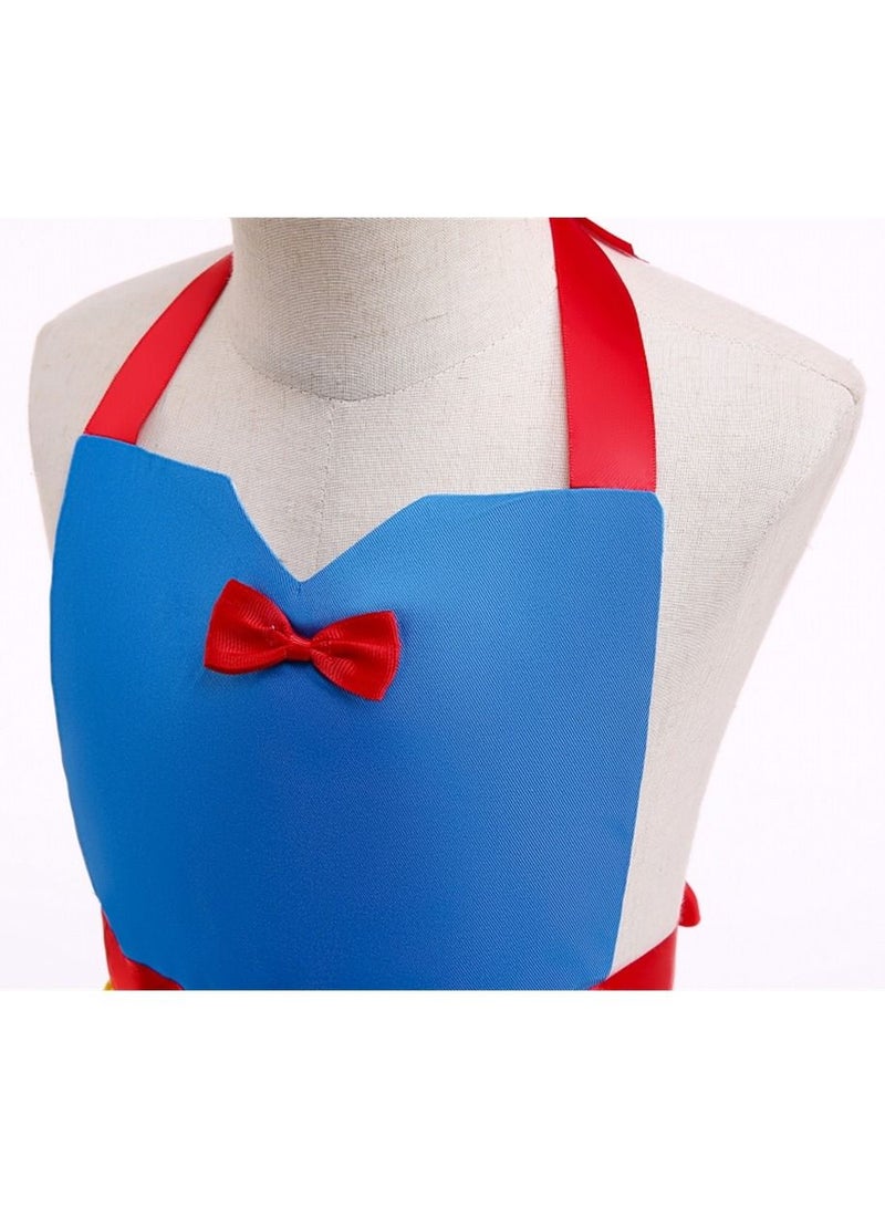 Loquat فستان أطفال بأسلوب الأميرة مع مئزر معلق متعدد الألوان - Image 2