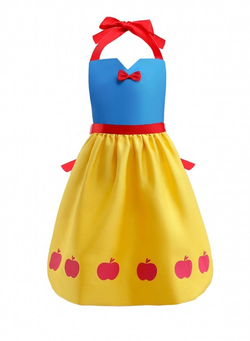 Loquat فستان أطفال بأسلوب الأميرة مع مئزر معلق متعدد الألوان - Image 1