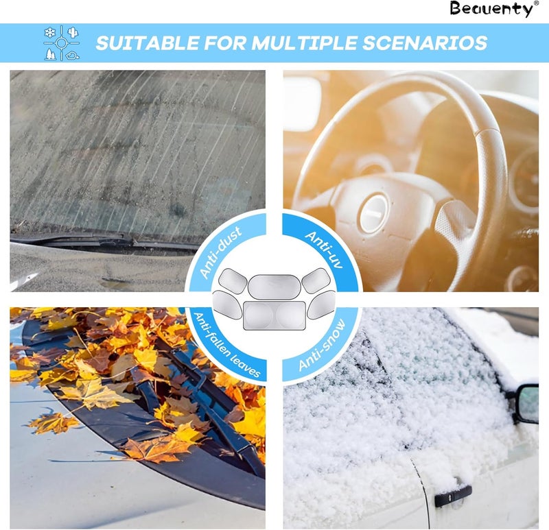 6 Pcs Car Windshield Sun Shade Set - UV Protection and Heat Insulation - Image 5