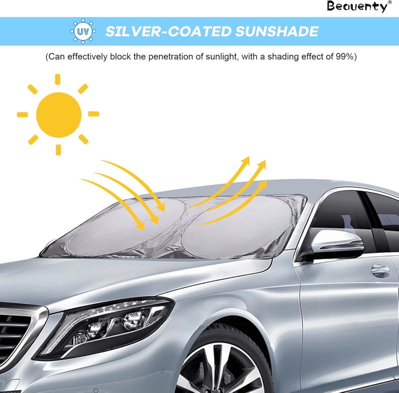 6 Pcs Car Windshield Sun Shade Set - UV Protection and Heat Insulation - Image 4