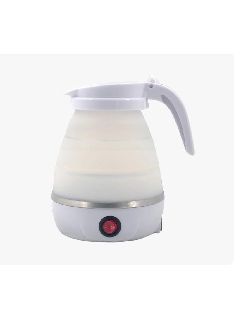 DENX Folding Travel Kettle DX1768 – 2L Stainless Steel Electric Kettle, 500W, Foldable & Portable Design with Temperature Control, White Travel Kettle for Home, Office, Camping - Image 1
