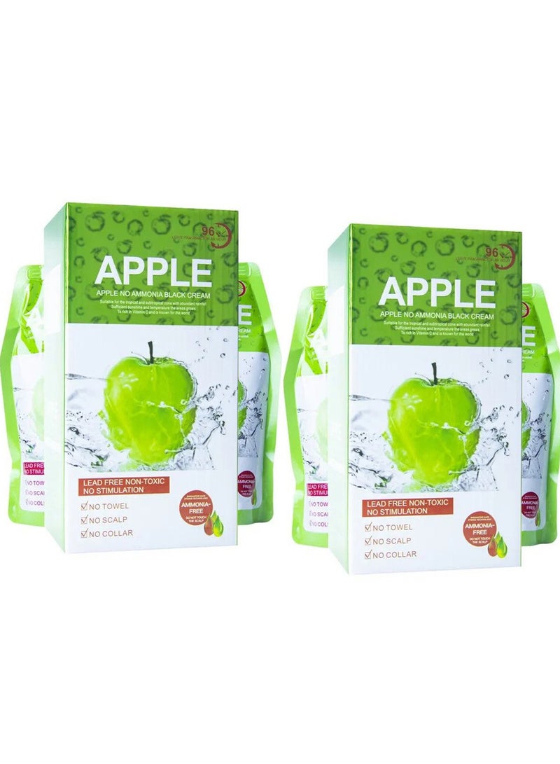 Apple Natural Hair Color Cream Ammonia Free Black 1000ml (Pack of 2) - Image 1
