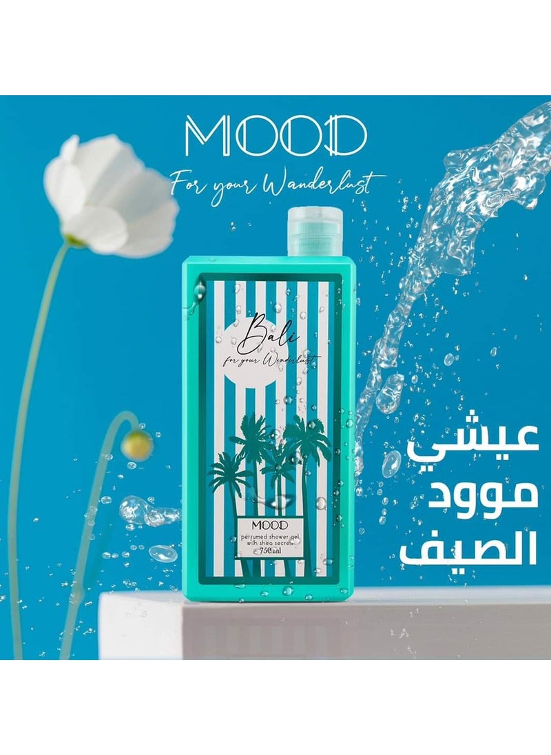 موود - مود شاور جل استحمام بالي  750 جرام + لوفه متعدده الالوان - Image 1