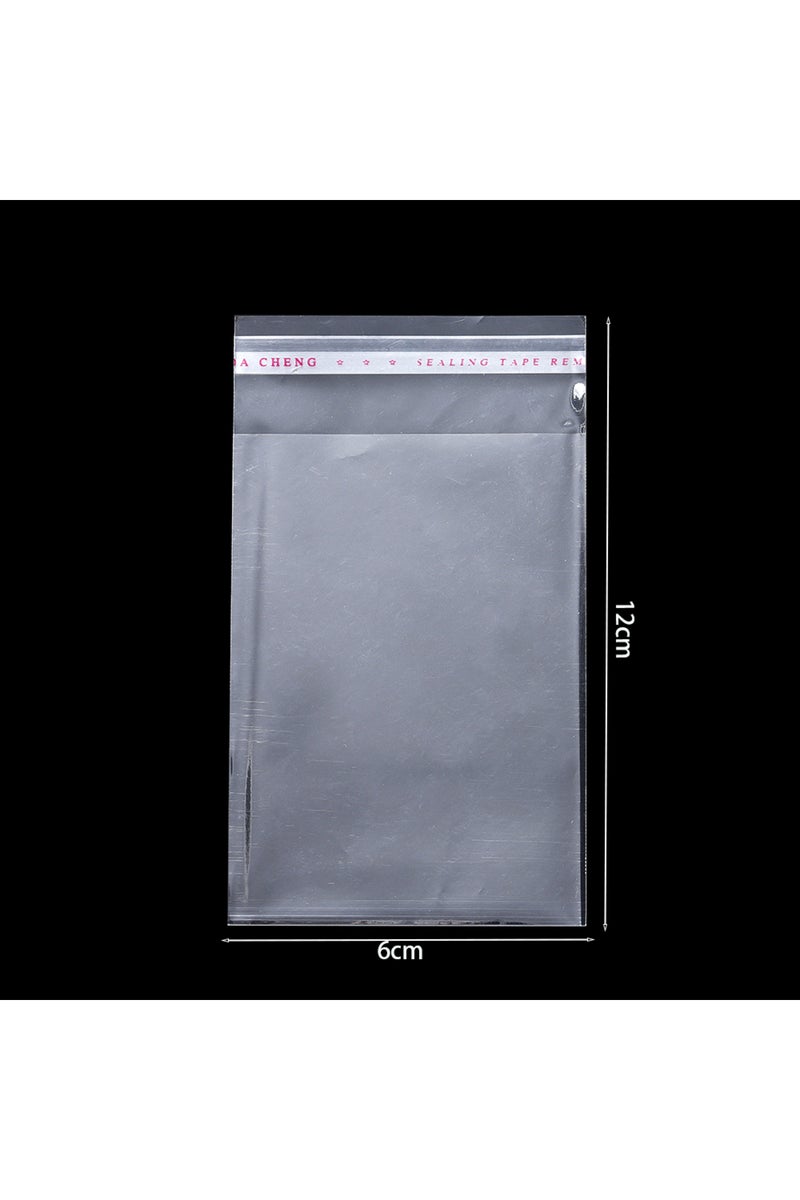 100pcs 6x12cm 100pcs/lot Transparent Self Adhesive Seal Bags OPP Plastic Cellophane Bags Gifts Bag &