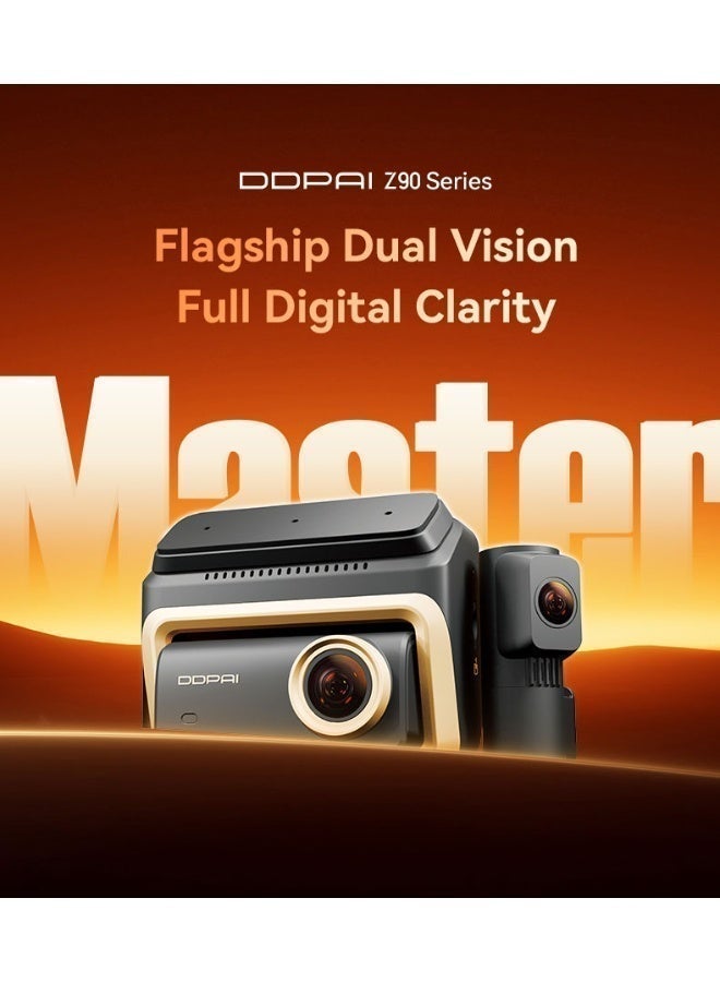 DDPAI Z90 Master Dual Dash Cam 4K + 4K | Dual Sony STARVIS 2 IMX678 | 64GB eMMC | 4G Supported | GPS | 5GHz WiFi | ADAS 2.0 | Supercapacitor | 24/7 Parking Mode - Image 1