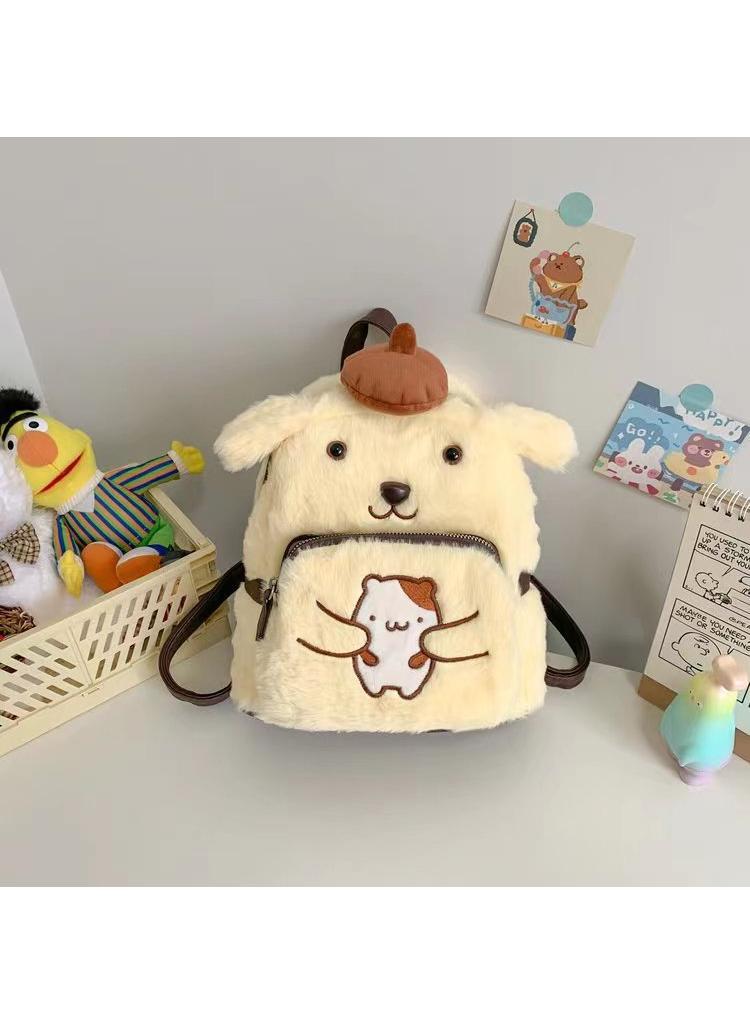 Pom Pom Purin Cartoon Plush Backpack Student Sweet Style Large Capacity Backpack Anime Backpack - Image 1