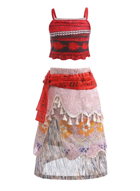 Moana Printed High Quality Themed Party Fancy Dress Cosplay Costume For Kids