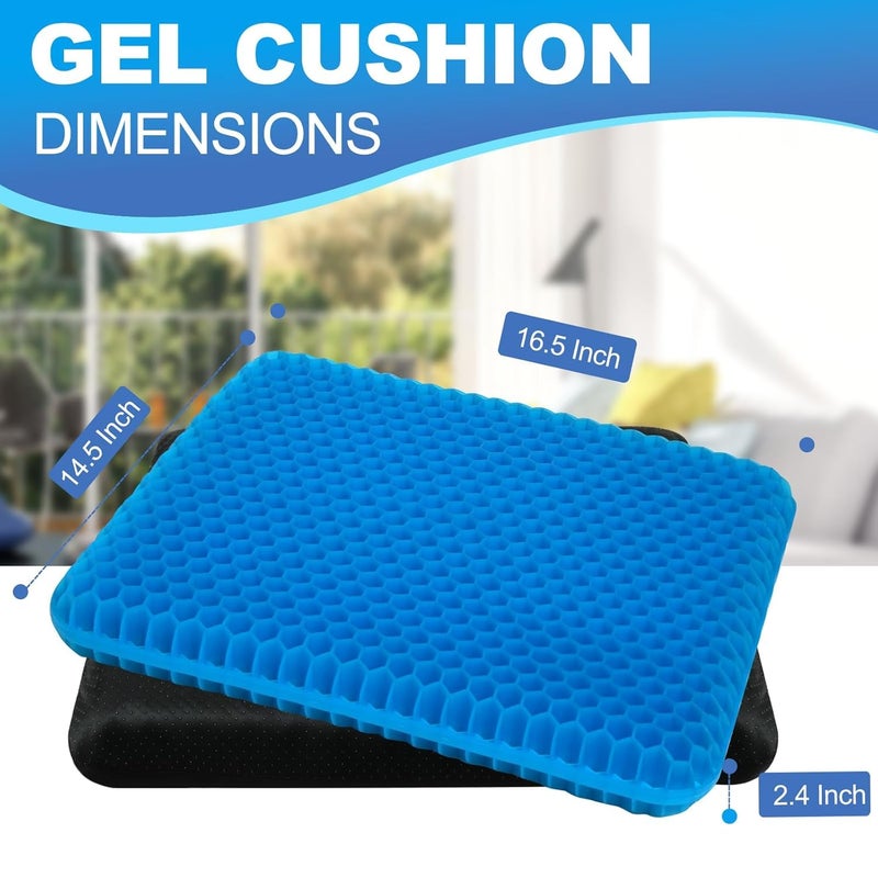 Chaher Silicone Rubber Soft Cushion Seat Pillow Seat Cushion Pad Pressure Sore Relief Ultimate Breathable Design Gel Comfort Blue - Image 3