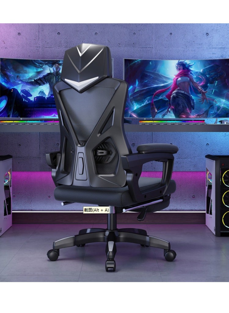 Generic Ergonomic Office Chair, Height and Backrest Adjustable Desk Chair with Lumbar Support and Footrest for Work, Study and Gaming, Swivel Computer Chair for Home Office (Z1-Black)  - Image 2