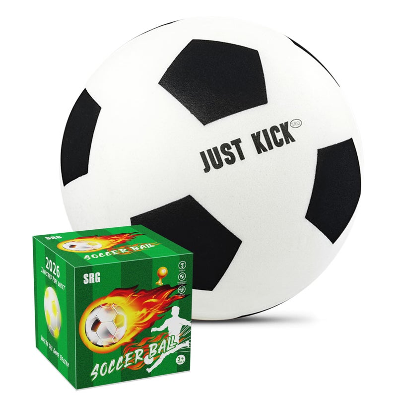 SRG Silent Foam Soccer Ball Size 5 â€“ Indoor Soft Soccer Training Ball, Quiet Lightweight Foam Ball for Dribbling & Footwork Practice, Noise-Free House Ball Gift in Premium Box - Image 1