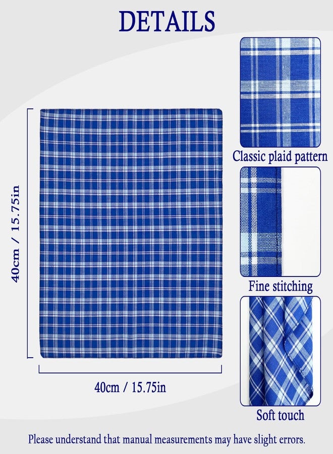 ZGZUN Men's Handkerchiefs Handkerchief for Men Classic Assorted 16 Inch Large Mens Pocket Square Hankies Gents Hankerchieves with Check - Image 4