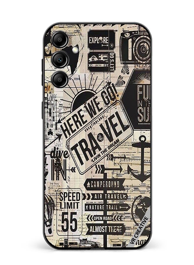 VR CREATIVE Protective Case Cover For Samsung Galaxy A55 Here We Go Travel Design Multicolour - Image 1