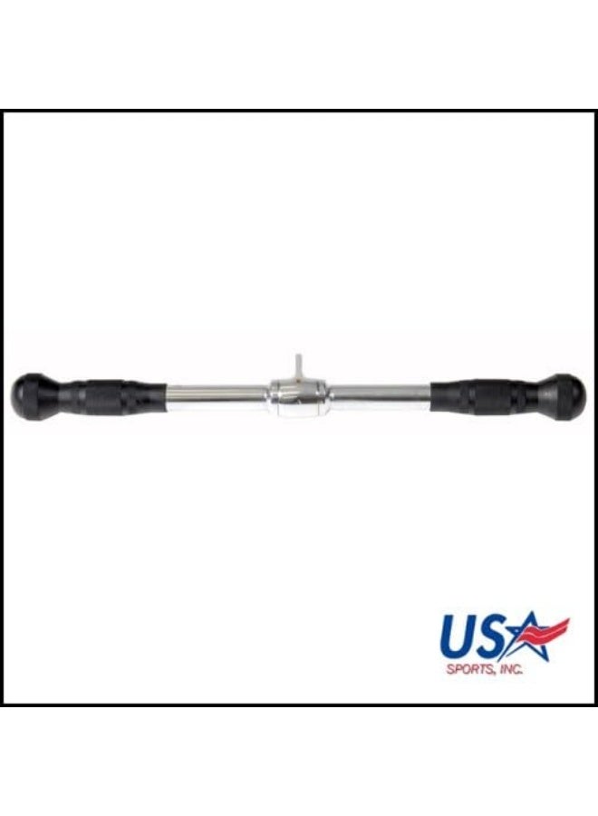 CAP Barbell CAP Barbell Deluxe Straight Bar Cable Attachment with Rubber Handgrips, 20"  - Image 1
