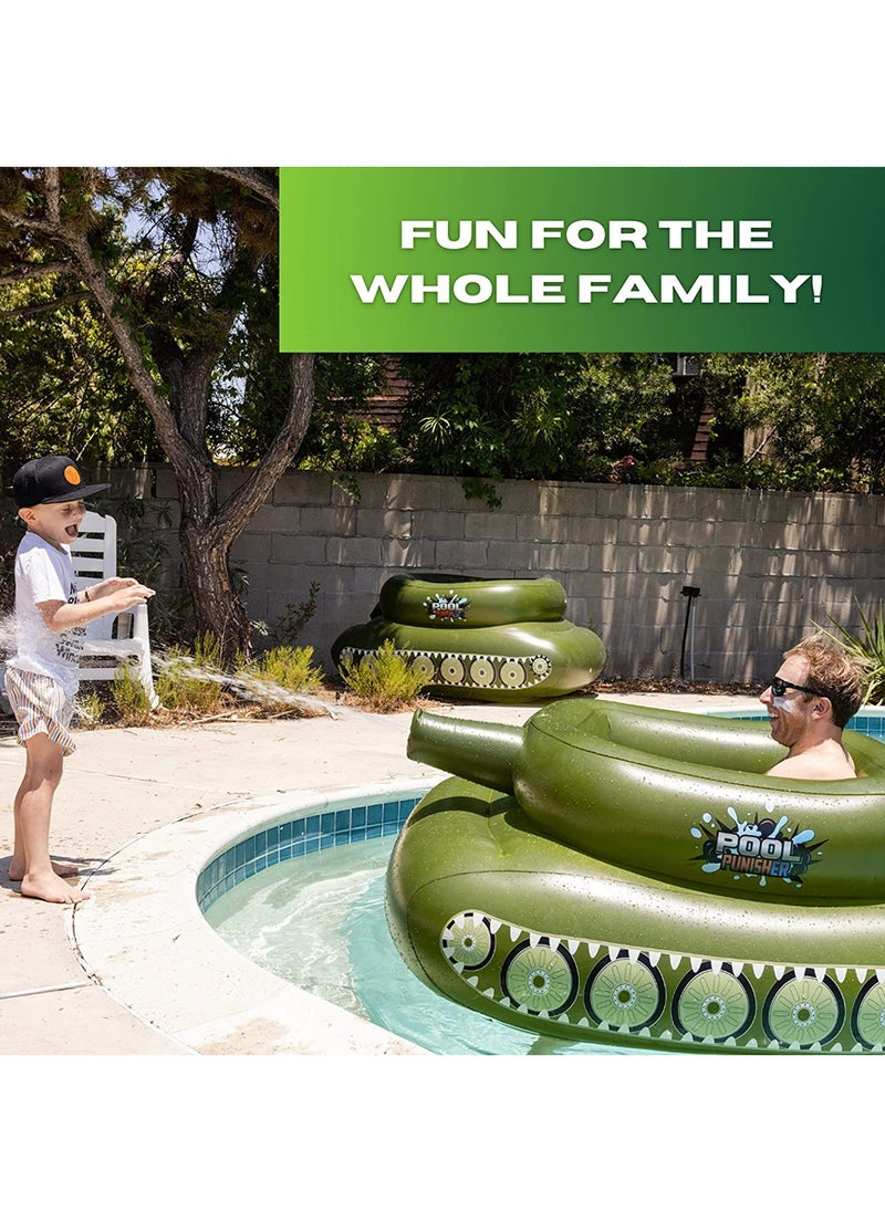 Arabest - Tank Inflatable for Pool Party Toys,Float Pool Floaties Tank Sprinkling Toy with Squirt Gun for Kids Adult,Float Tank Battle Rafts Inflatable Toy for Summer Pool Party Water Play Pool Games - Image 1