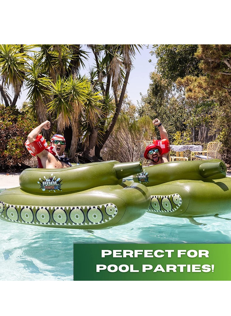 Arabest - Tank Inflatable for Pool Party Toys,Float Pool Floaties Tank Sprinkling Toy with Squirt Gun for Kids Adult,Float Tank Battle Rafts Inflatable Toy for Summer Pool Party Water Play Pool Games - Image 1