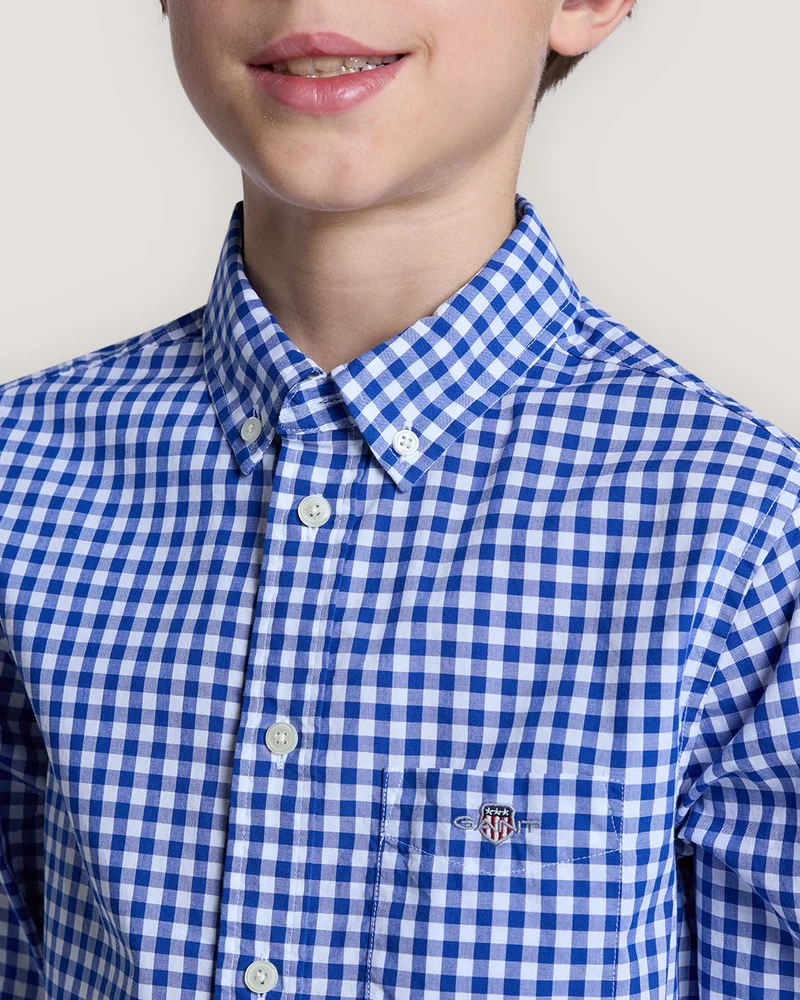 GANT Gant Teens Shield Gingham Poplin Shirt