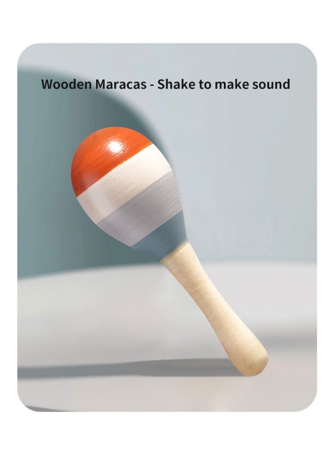 فتيرلي مجموعة 5 قطعة خشبية للطفل الراتل ، لعبة الموسيقى الرضع ، لعبة التنمية الحسية للتعليم المبكر للأطفال الصغار - Image 5