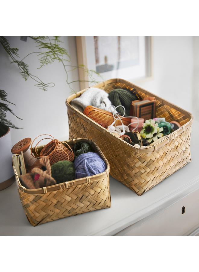 Zaboon Basket, Bamboo, 18X25X14 Cm - Image 4