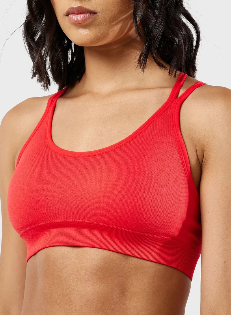 فورورد Dual Strap Back Cutout Detail Sports Bra