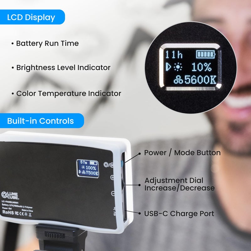 Lume Cube Video Conference Lighting Kit | Live Streaming, Video Conferencing, Remote Working | Lighting Accessory for Laptop, Adjustable Brightness and Color Temperature, Computer Mount Included - Image 5