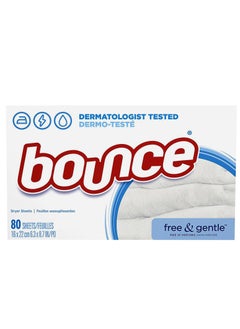 Bounce Free and Gentle Fabric Softener Dryer Sheets, 80 Count  - Image 2