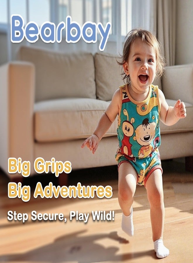 Bearbay Baby Non Slip Ankle Socks with Grippers for 0 Months-7 Years Old Walking Socks, 12-pair/2402ab, 1-3 years - Image 4