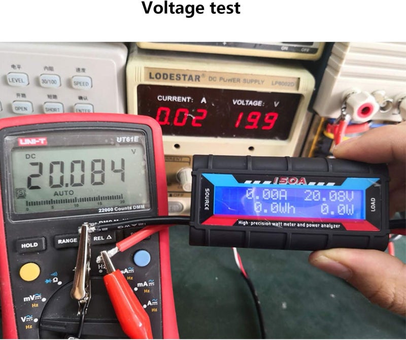 Abletop 150A Watt Meter Power Analyzer High Precision RC with Digital LCD Screen for Voltage (V) Current(A) Power(W) Charge(Ah) and Energy (Wh) Measurement - Image 2