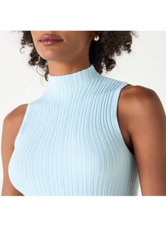2Xtremz 2Xtremz Ribbed Sleeveless Sweater with High Neck  - Image 4
