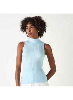 2Xtremz 2Xtremz Ribbed Sleeveless Sweater with High Neck  - Image 1