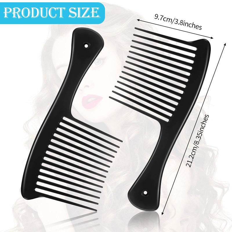 Romooa 3 Pieces Wide Tooth Comb Jumbo Rake Comb, Detangler Salon Shampoo for Long, Curly and 4c Hair - Image 3