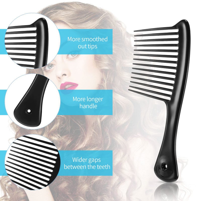 Romooa 3 Pieces Wide Tooth Comb Jumbo Rake Comb, Detangler Salon Shampoo for Long, Curly and 4c Hair - Image 4
