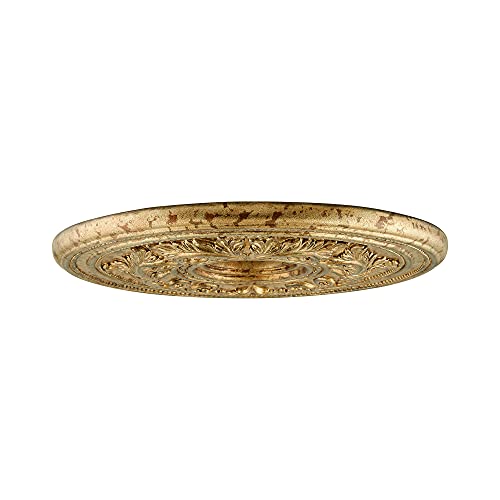 Livex Lighting, 8200-65, Ceiling Medallion, Hand Applied Vintage Gold Leaf with Gilded Accents, 22.k"Dx1.5"H - Image 4