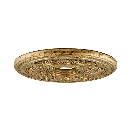 Livex Lighting, 8200-65, Ceiling Medallion, Hand Applied Vintage Gold Leaf with Gilded Accents, 22.k"Dx1.5"H - Image 3