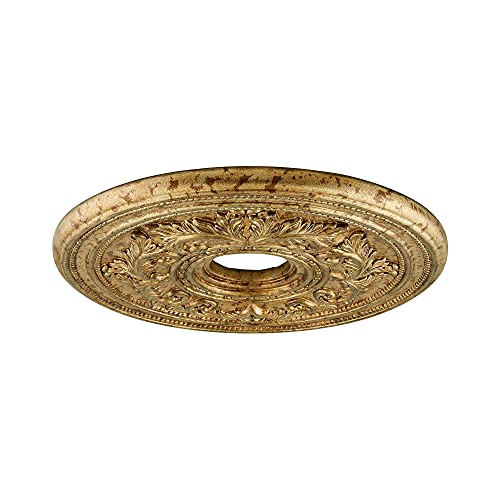Livex Lighting, 8200-65, Ceiling Medallion, Hand Applied Vintage Gold Leaf with Gilded Accents, 22.k"Dx1.5"H - Image 2